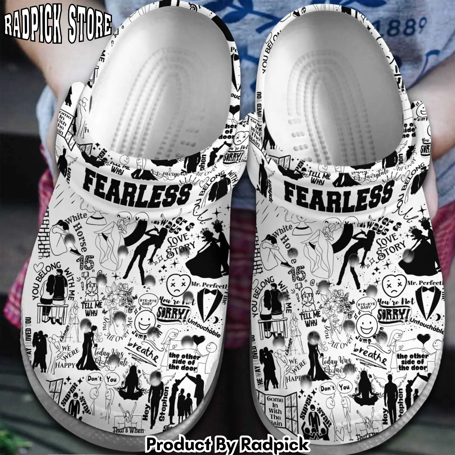 Radpick taylor swift music fearless clogs shoes comfortable for men women 7rz rp652879